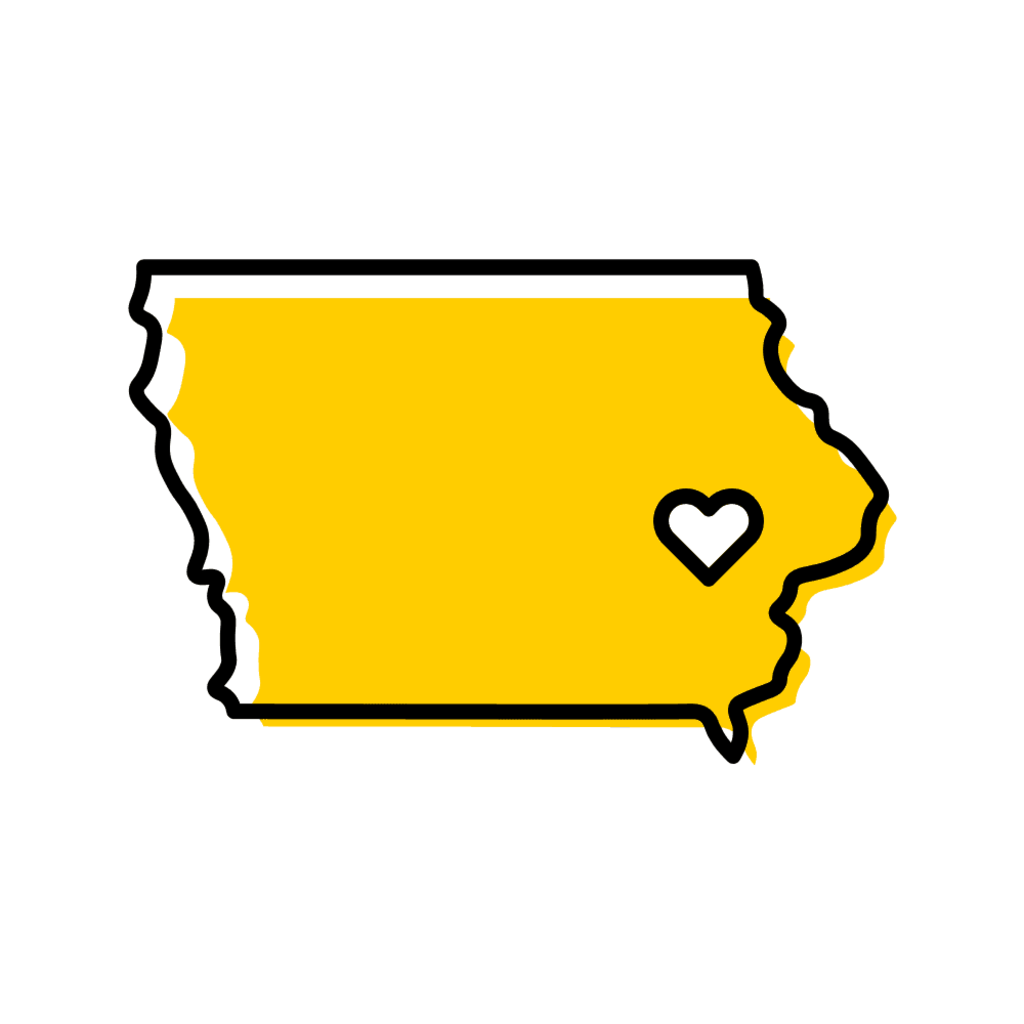 Iowa Icon with Heart