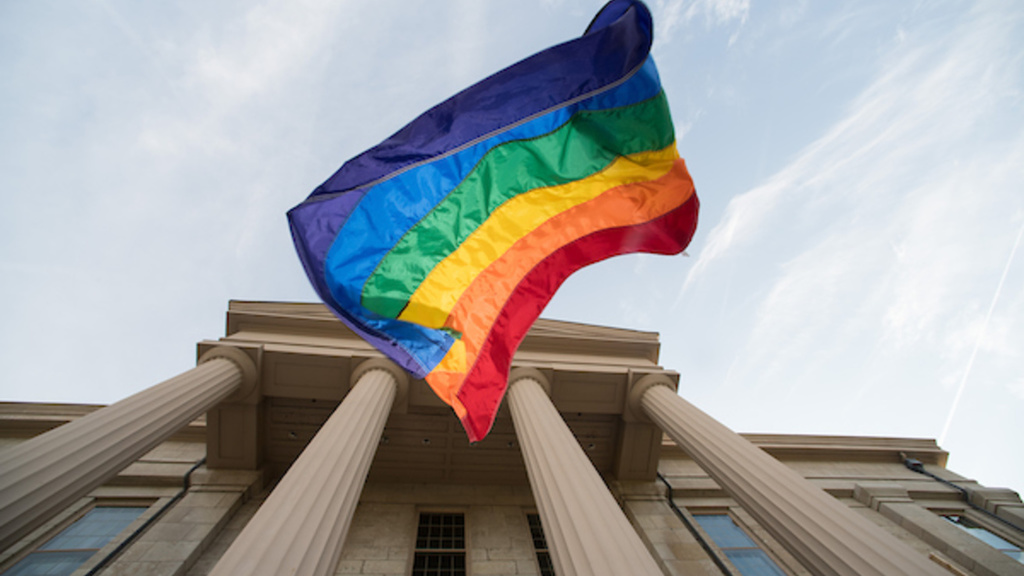 Gay Pride Flag at Capitol