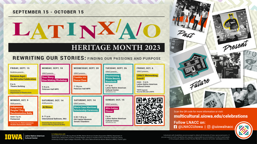 2023 Latinx-a-o Heritage month schedule