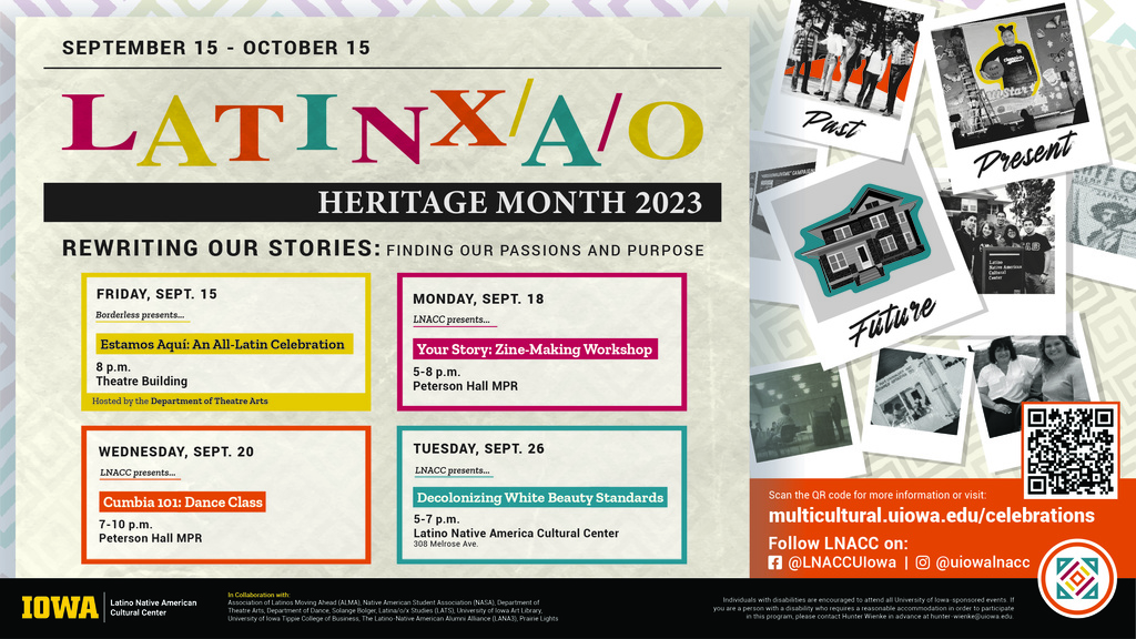 2023 Latinx-a-o Heritage month schedule 2